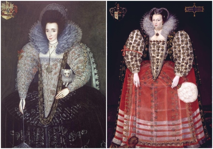 Слева направо: Анна Рассел, леди Герберт, позднее графиня Ворчестер. \ Мэри Китсон, леди Дарси, позднее леди Риверс.
