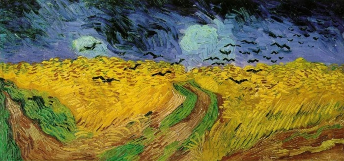 Пшеничное поле с воронами, Винсент Ван Гог, 1890 год. \ Фото: bing.com.