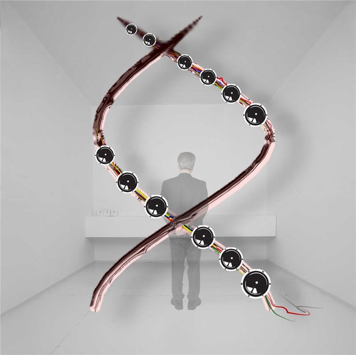 Саунд-инсталляция Дмитрия Морозова (::vtol::) - технологическое воплощение человеческой ДНК