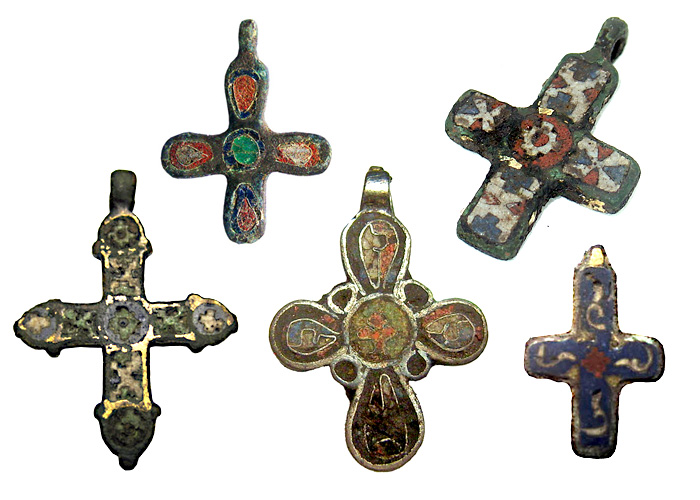 enamel cross pendant