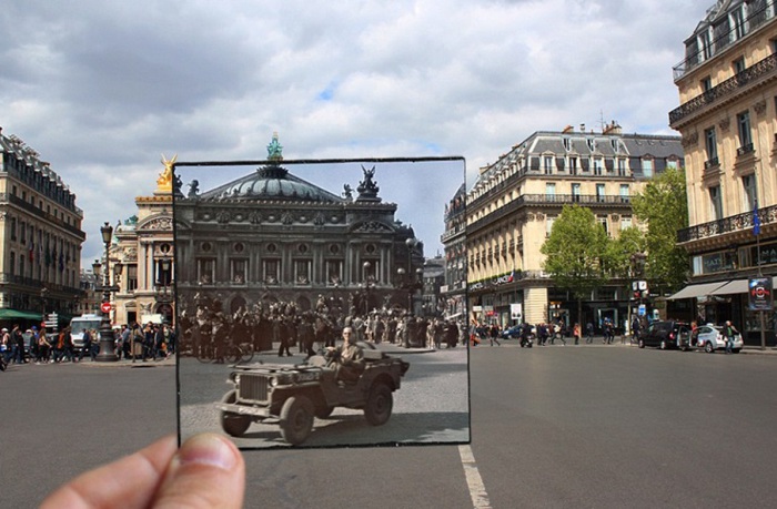 В наши дни солдат у здания Парижской оперы заменили местные жители и туристы.