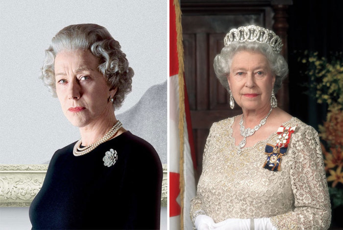Хеллен Миррен в роли королевы Елизаветы II, телефильм «Королева».