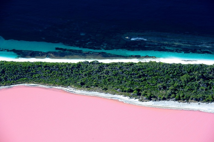 Самое загадочное розовое озеро в мире. Озеро расположено на Срединном острове в архипелаге Речерч на юго-западе Австралии.