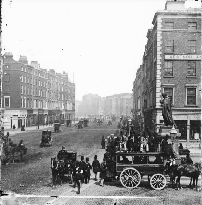 Улица Вестморелэнд-стрит, Дублин, 1863 год.