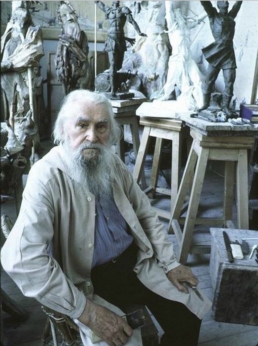 Советский скульптор Коненков, который жил в США.
