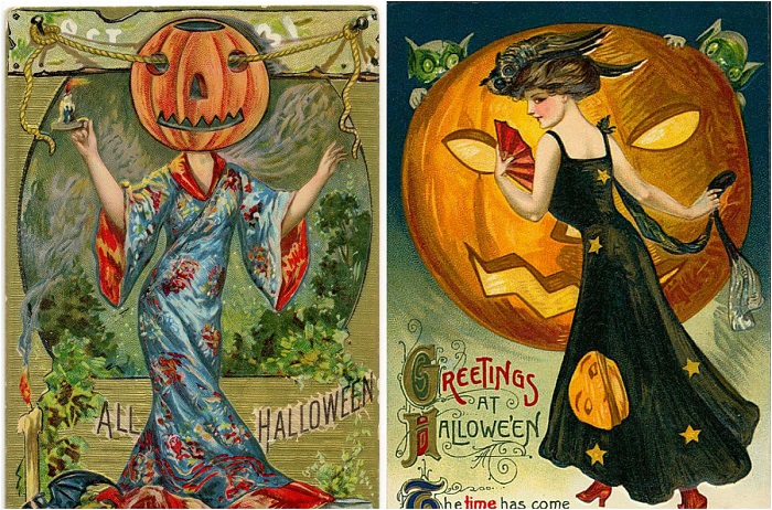 Открытки на Хэллоуин, отмечаемый 31 октября