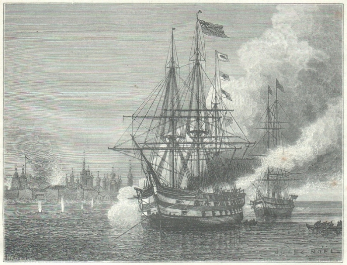 Бомбардировка англо-французским флотом Соловецкого монастыря в 1854.