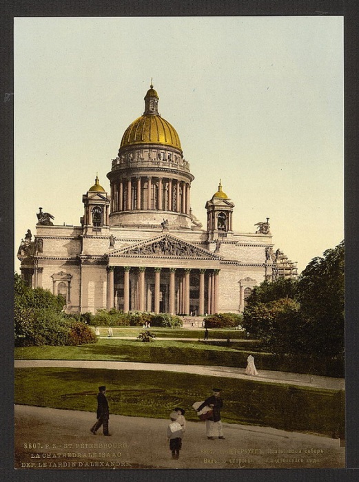 Вид со стороны Александровского сада, Санкт-Петербург, начало 19-го века.