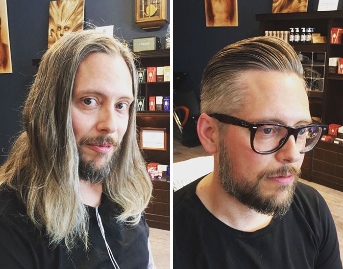 Мужская стрижка - до и после | BorodaDeda.ru
