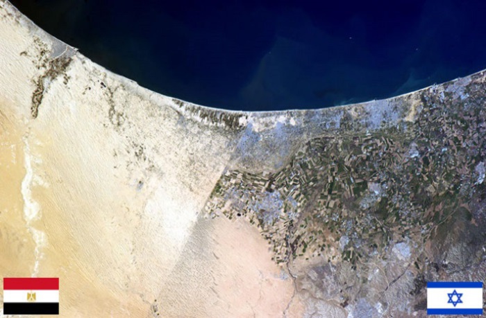 Государственная граница между Египтом и Израилем.