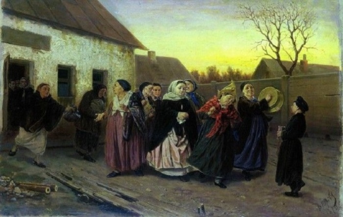 Картина русского живописца Василия Перова раскрывает то, как  жили люди в XIX веке.