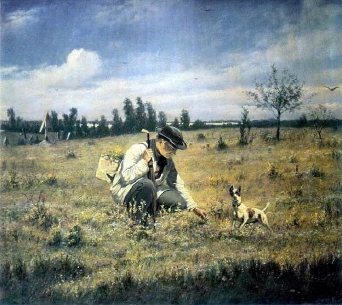 Работа относится к продолжению охотничьей серии картин известного художника.
