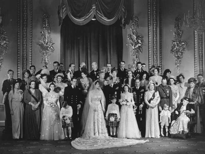 Свадьба принцессы Елизаветы и Филиппа, герцога Эдинбургского, 20 ноября 1947 года.