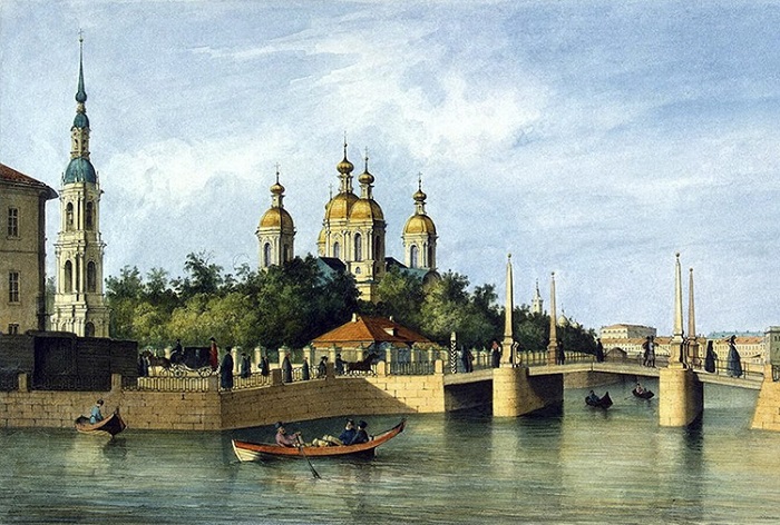 Работа написана французским и русским живописцем-маринистом Перро Фердинандом-Виктором. 1839–1841 гг.