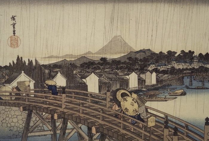 Картина написана японским художником Утагава Хиросигэ. 1832 г.