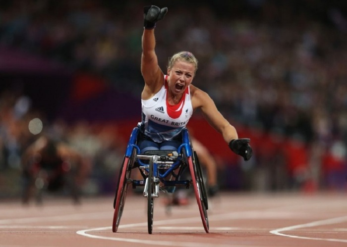 На паралимпийских играх в Лондоне.