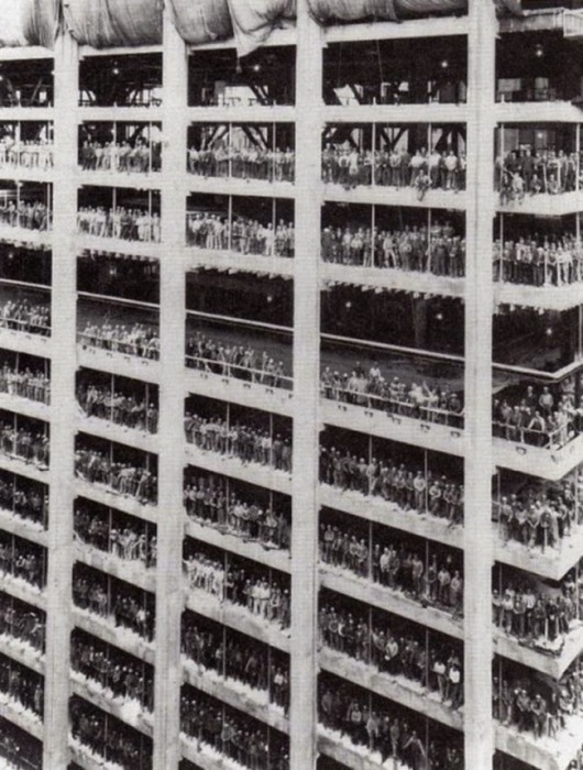 3000 человек, которые построили Chase Manhattan Bank. Нью-Йорк, август 1964 года.