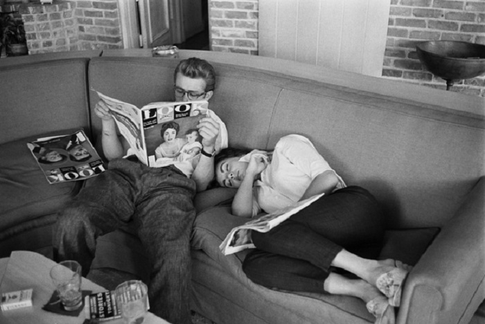 Отдых на съемочной площадке фильма «Гигант», 1955 год.