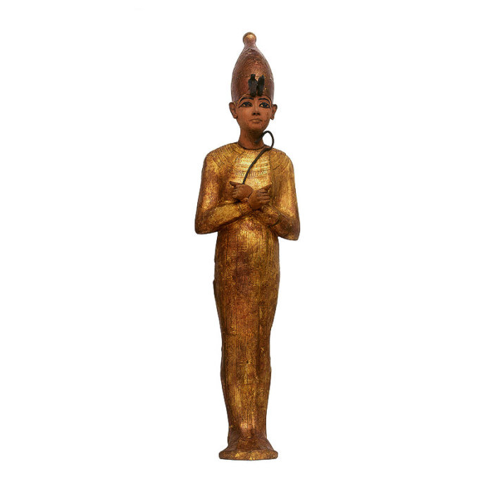 Эта статуэтка изображает фараона в Белой Короне Верхнего Египта.