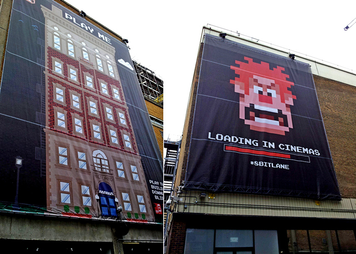 Восьмибитная улица 8 Bit Lane как реклама мультфильма Wreck-It Ralph