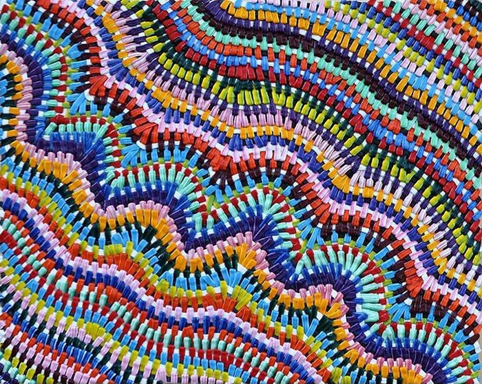 Картины Caroline Larsen, нарисованные *стежками* масляных красок