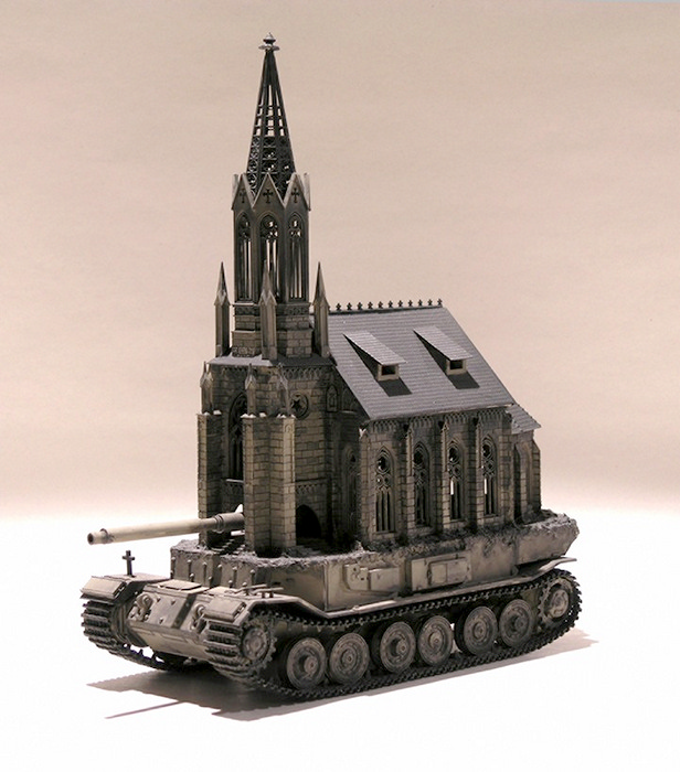 Churchtanks: церкви-танки в скульптурах Криса Кукси (Kris Kuksi) 