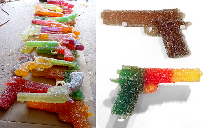 Пистолеты - не конфеты. Арт-проект Candy Colts от Darren Lago