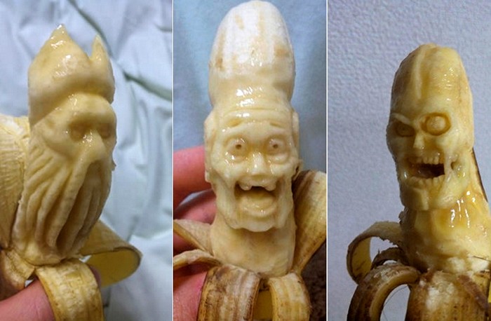 Банановые скульптуры от художника по имени Suu