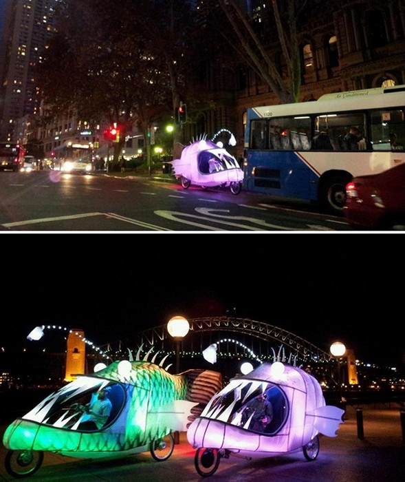 Арт-проект Anglerfish on Wheels на фестивале света в Сиднее