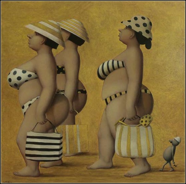 Женщины с внушительными формами. Юмористический арт от Jeanne Lorioz