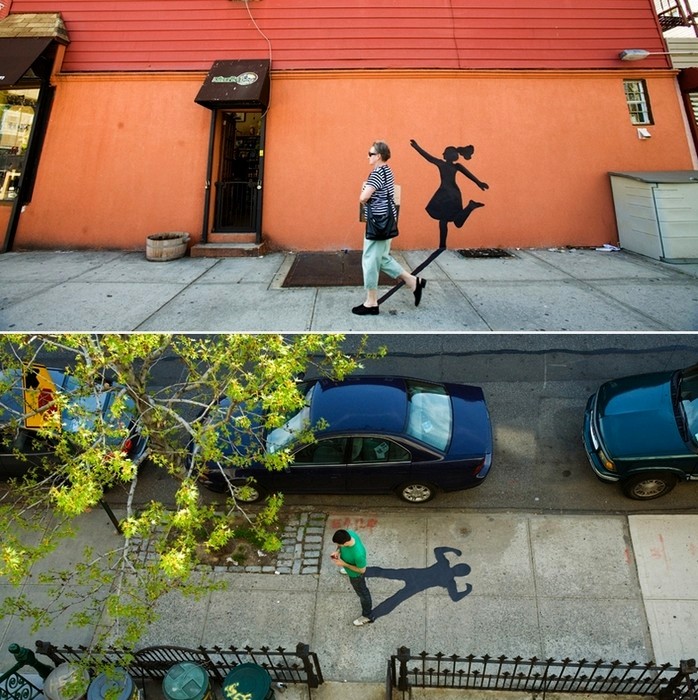 Красочный и забавный street art от Katie Sokoler
