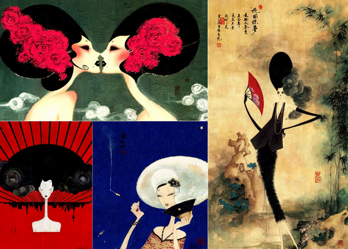 Традиционные китайские иллюстрации Кима Сюй (Kim Xu)