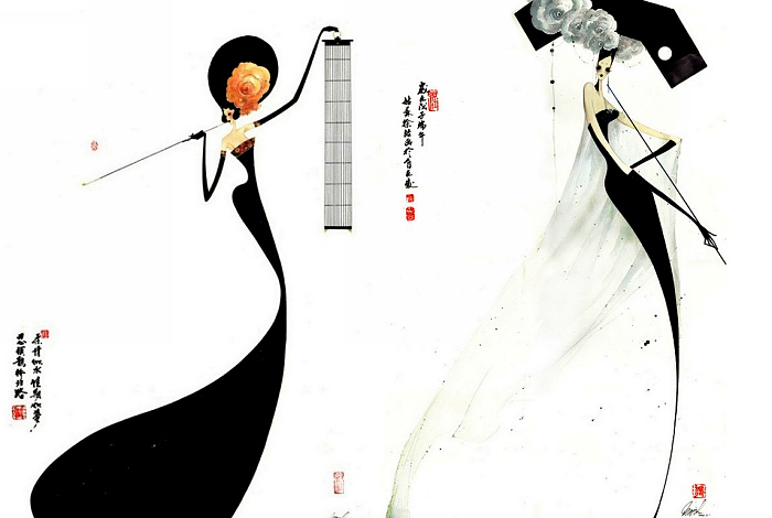 Традиционные китайские иллюстрации Кима Сюй (Kim Xu)