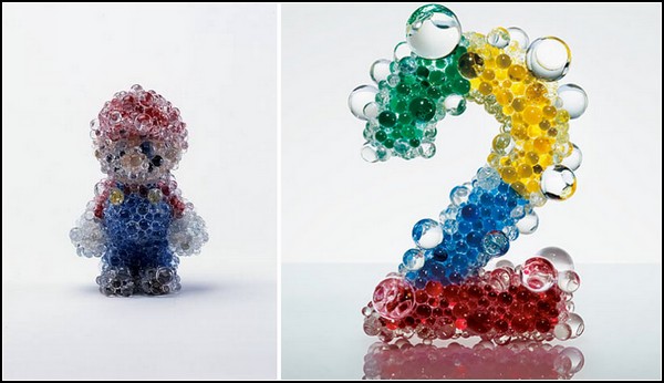 Пиксель-арт из стеклянных шариков. Скульптуры из серии PixCell от Kohei Nawa