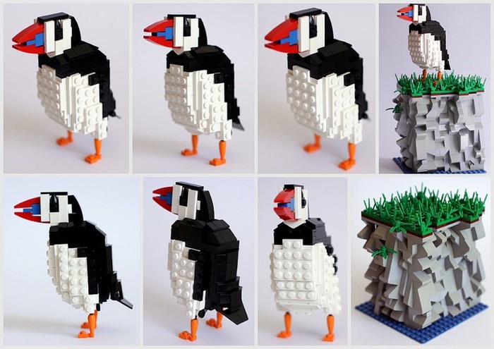 Британские птицы в скульптурах из Lego от Томаса Пулсома