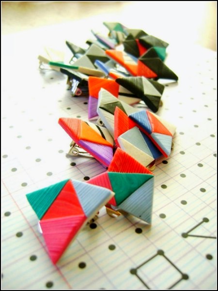 Украшения, напоминающие оригами