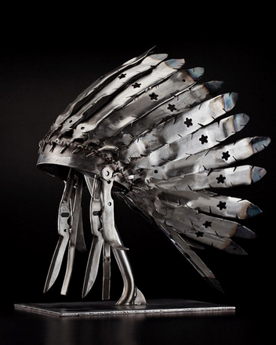Скульптуры Питера МакФарлейна (Peter McFarlane) из металлических отходов и мусора