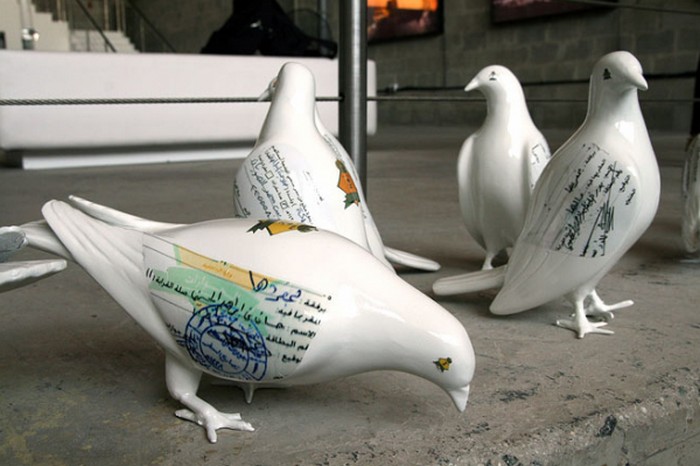 Инсталляция Suspended Together, керамические голуби для Саудовской Аравии 