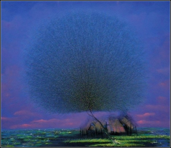Пушистые деревья в картинах  Vu Cong Dien
