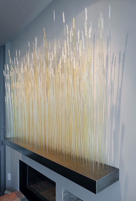 Инсталляция Wheat Glass. Домашнее поле стеклянной пшеницы