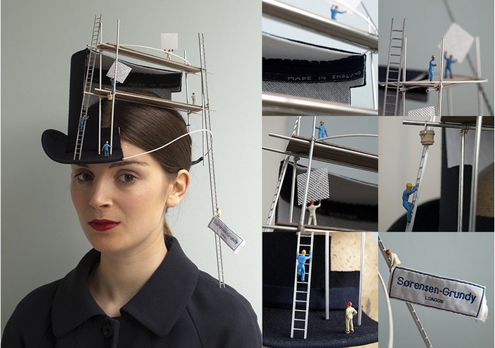 Арт-шляпа Construction Overhead от Sorensen-Grundy Milliners