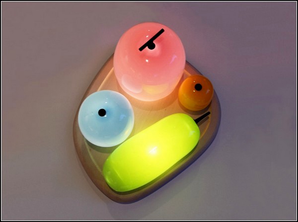Стеклянные арт-светильники из коллекции Fruits