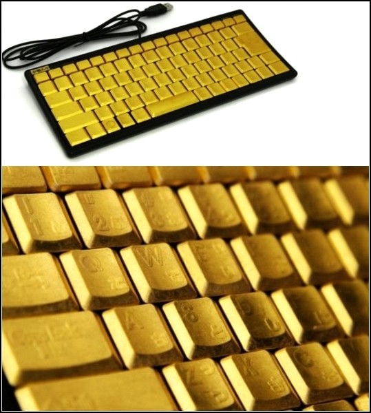 Keyboard Art. Золотая клавиатура