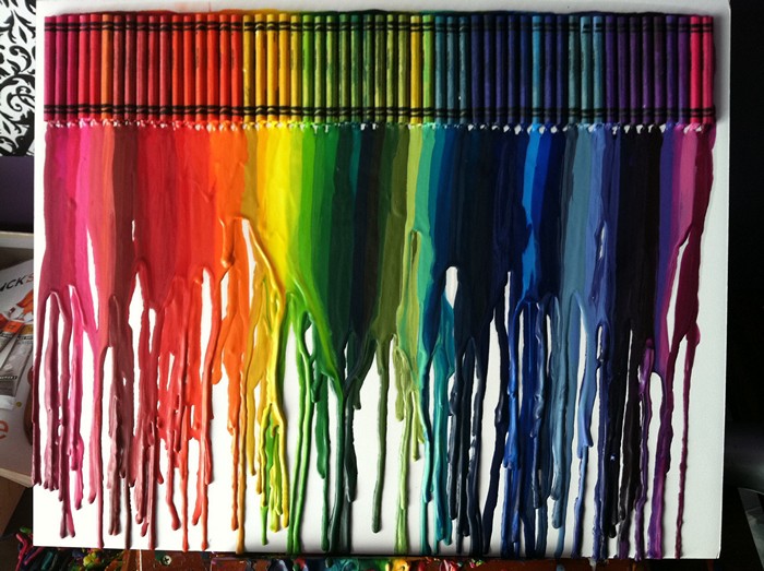Капельная радуга из разноцветных мелков. Картины Джессики Кербави (Jessica Kerbawy)