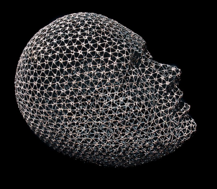Металлическая голова, скульптура Дейла Даннинга (Dale Dunning)