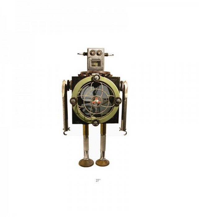Роботы из металлического хлама, скульптуры Гордона Беннета