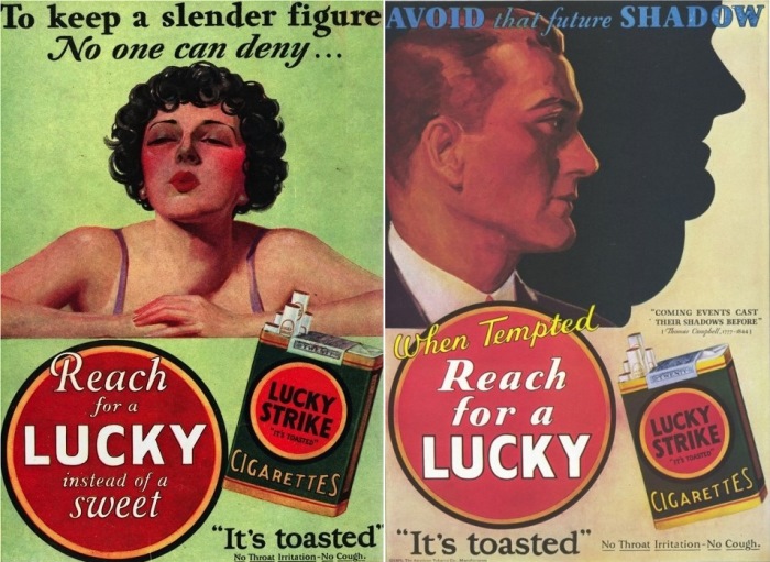 Реклама сигарет как средства для похудения