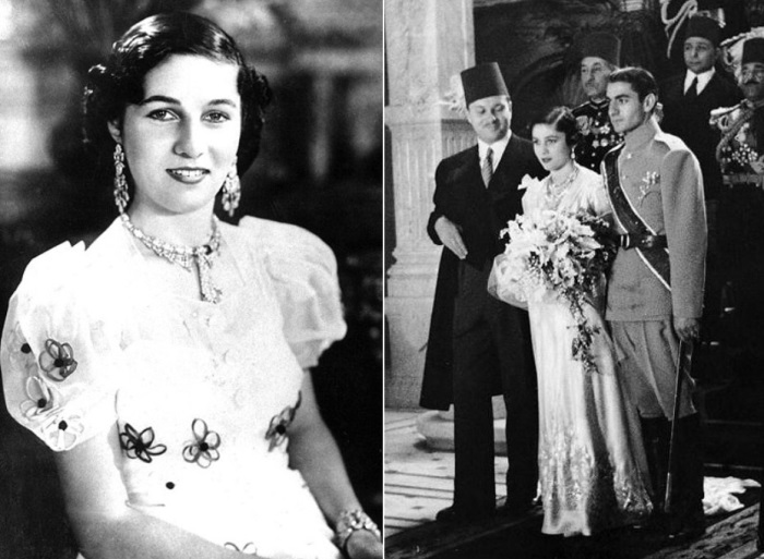 Принцесса Фавзия и Мохаммед Реза Пехлеви на церемонии бракосочетания, 1939 | Фото: aeslib.ru
