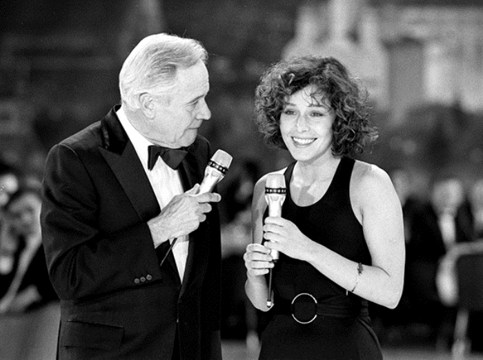 Наталья Негода и Джек Лемонн на церемонии вручения премии *Оскар*, 1990 г.