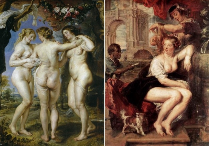 Голые и обнаженные женщины на картинах художников